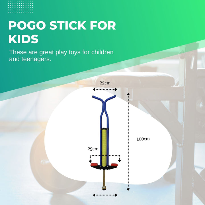 Kids Pogo Stick - Jumping Exercise Hopper - Blue