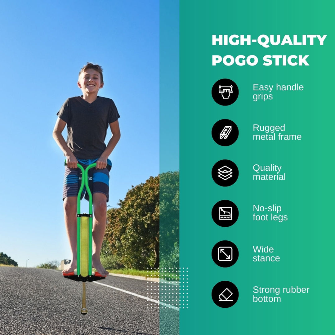 Kids Pogo Stick - Jumping Exercise Hopper - Green