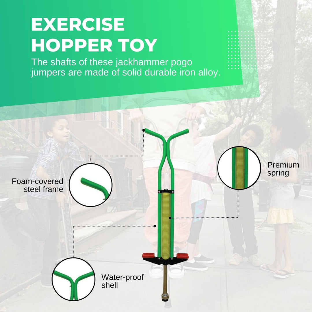 Kids Pogo Stick - Jumping Exercise Hopper - Green