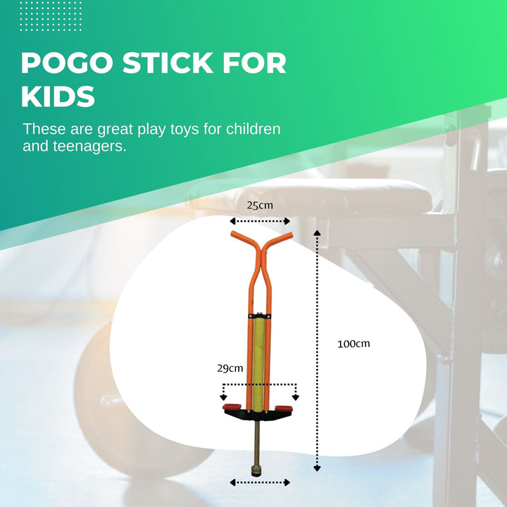 Kids Pogo Stick - Jumping Exercise Hopper - Orange