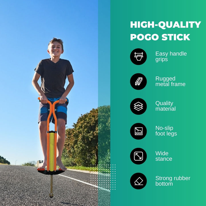 Kids Pogo Stick - Jumping Exercise Hopper - Orange