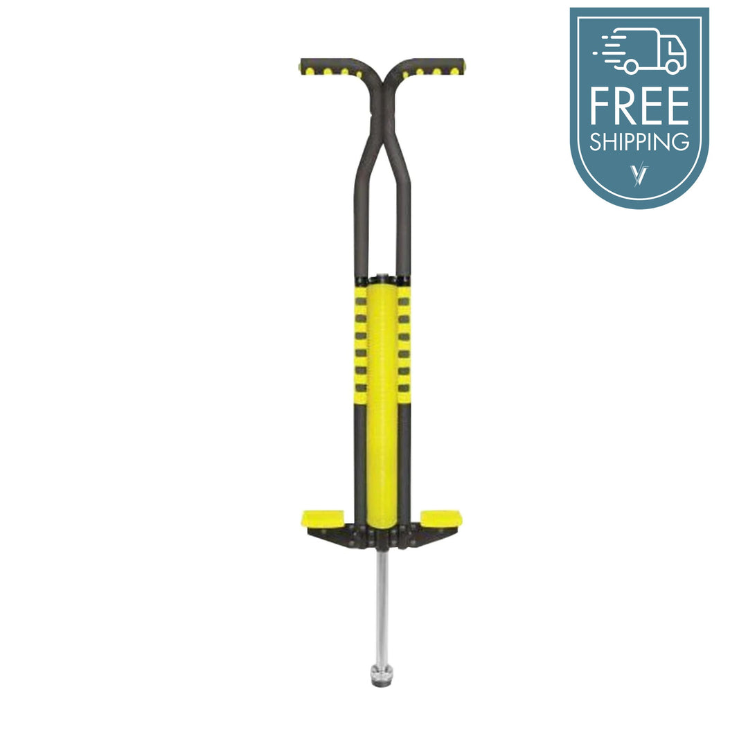 Adult & Kids Pogo Stick - Large Jumping Exercise Hopper - Black & Yellow