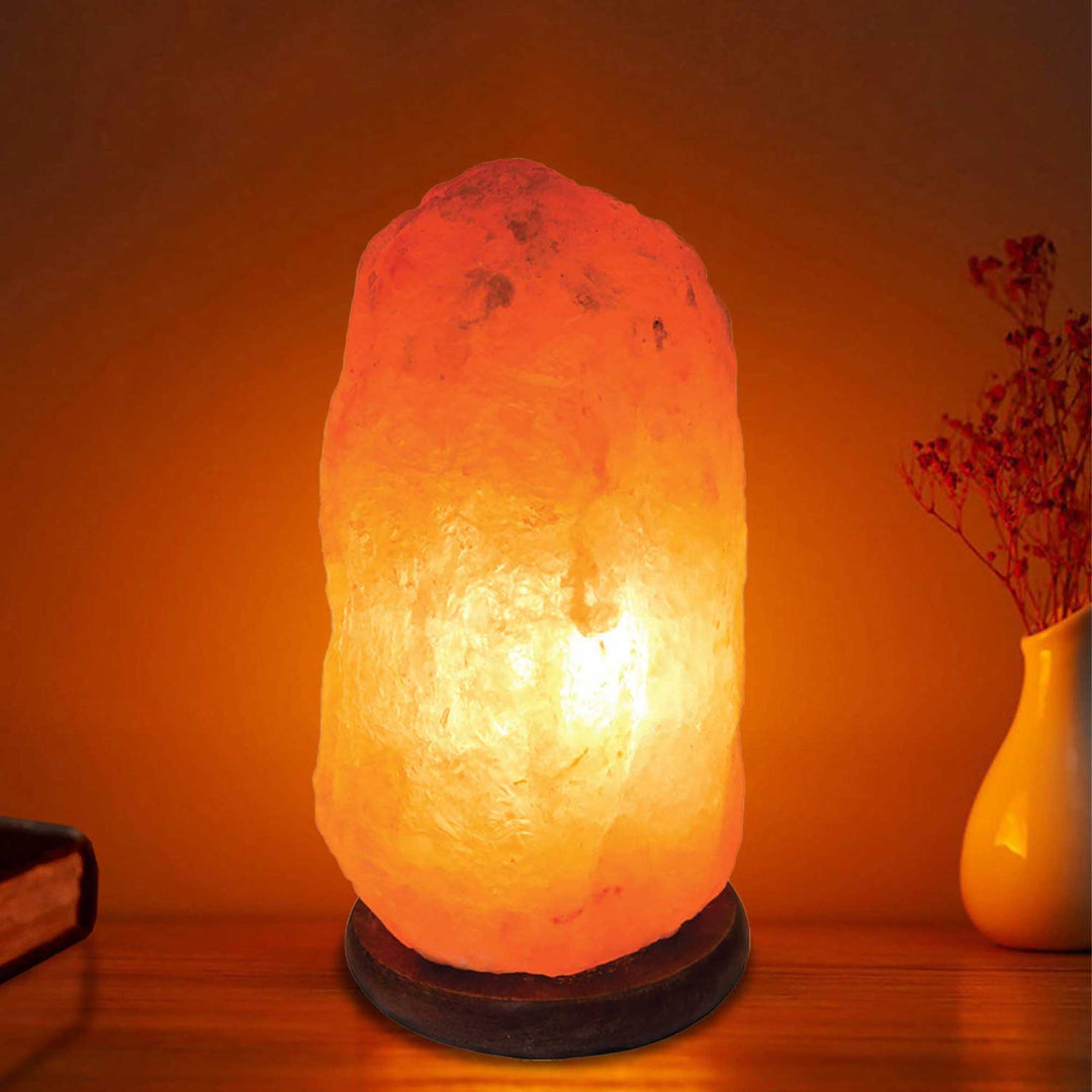 Himalayan Pink Salt Lamp Natural Rock Crystal - 1-2kg - Light Bulb