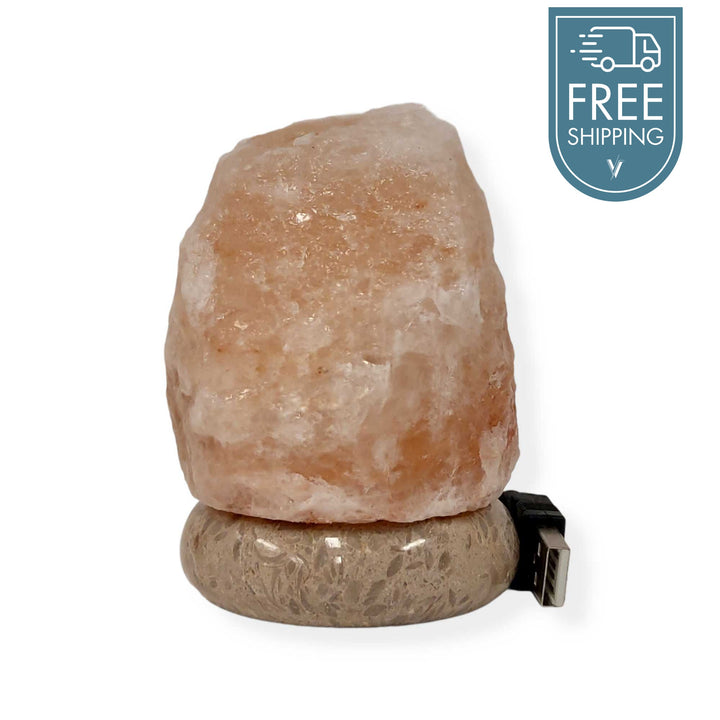 Mini Himalayan Pink Salt Lamp - Warm LED Light