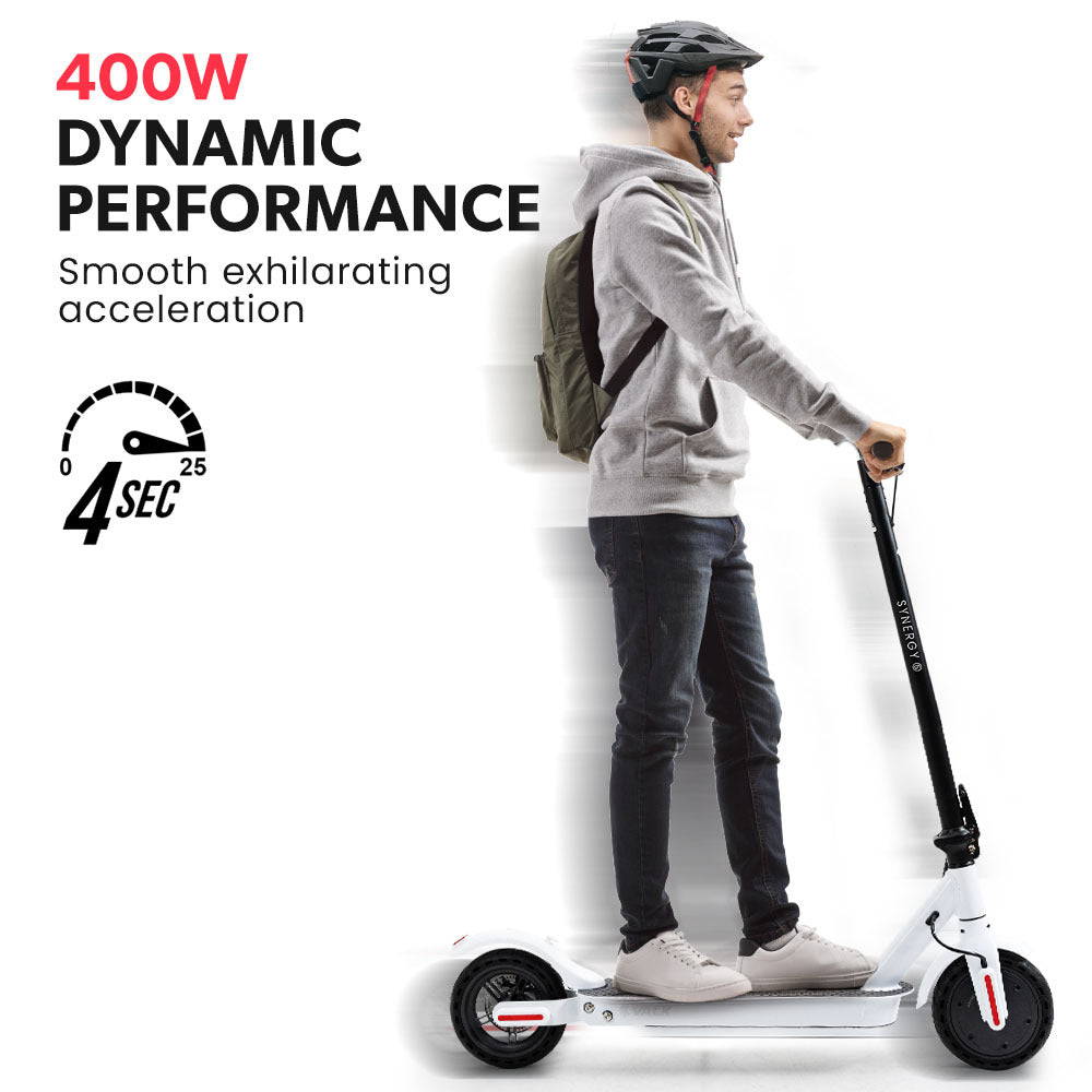 VALK Synergy 5 MkII 400W Electric Scooter - White-Vivify Co.