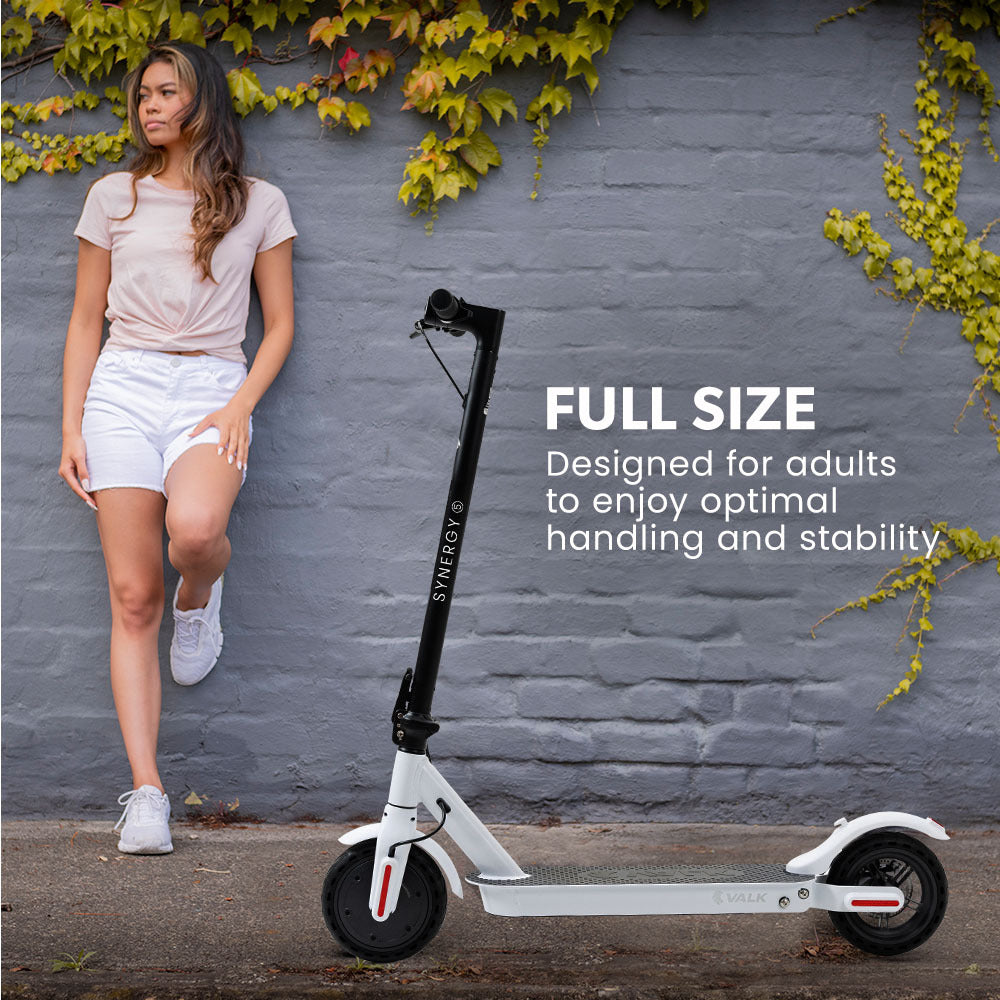 VALK Synergy 5 MkII 400W Electric Scooter - White-Vivify Co.