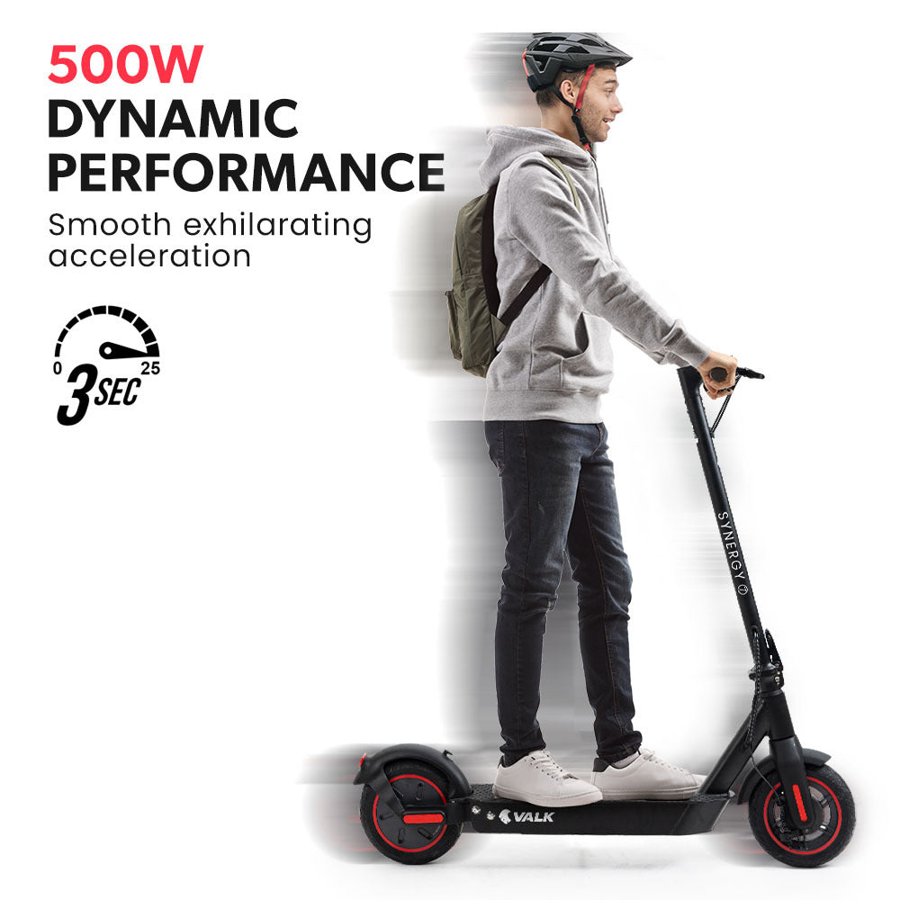 VALK Synergy 7 MkII 500W Electric Scooter 15Ah 37V Battery - Red-Vivify Co.