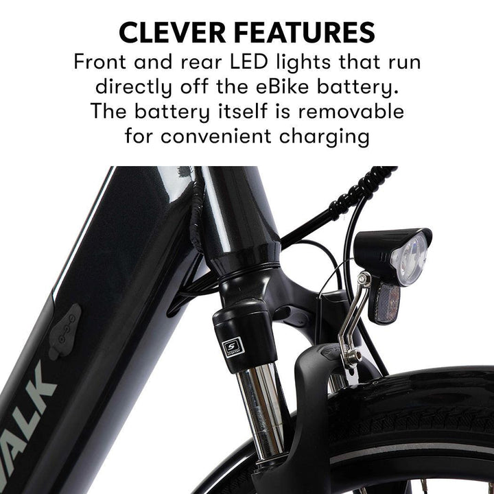 Valk Metro ST5+ Electric Mid-Drive Hybrid Bike Medium - Dark Grey-Vivify Co.