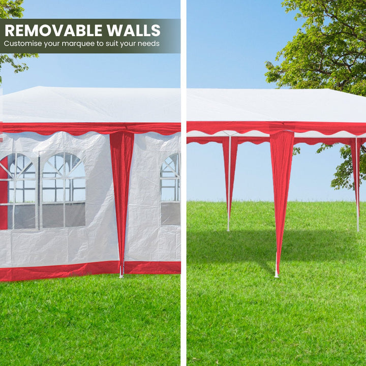 Wallaroo 4x8 Outdoor Event Wedding Marquee Tent - Red-Vivify Co.