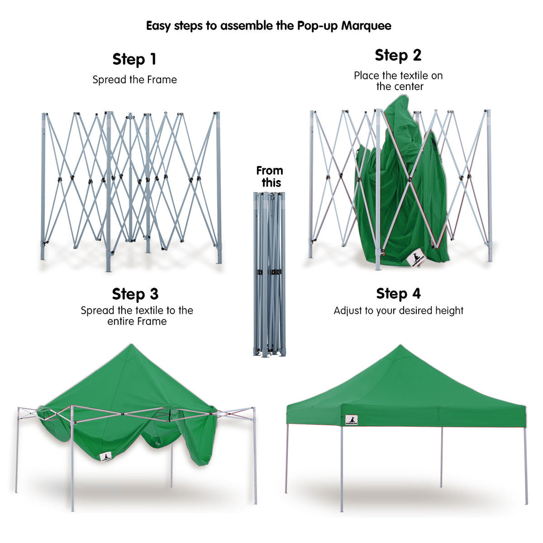Wallaroo PopUp Outdoor Gazebo Tent Marquee 3x3m - Green-Vivify Co.