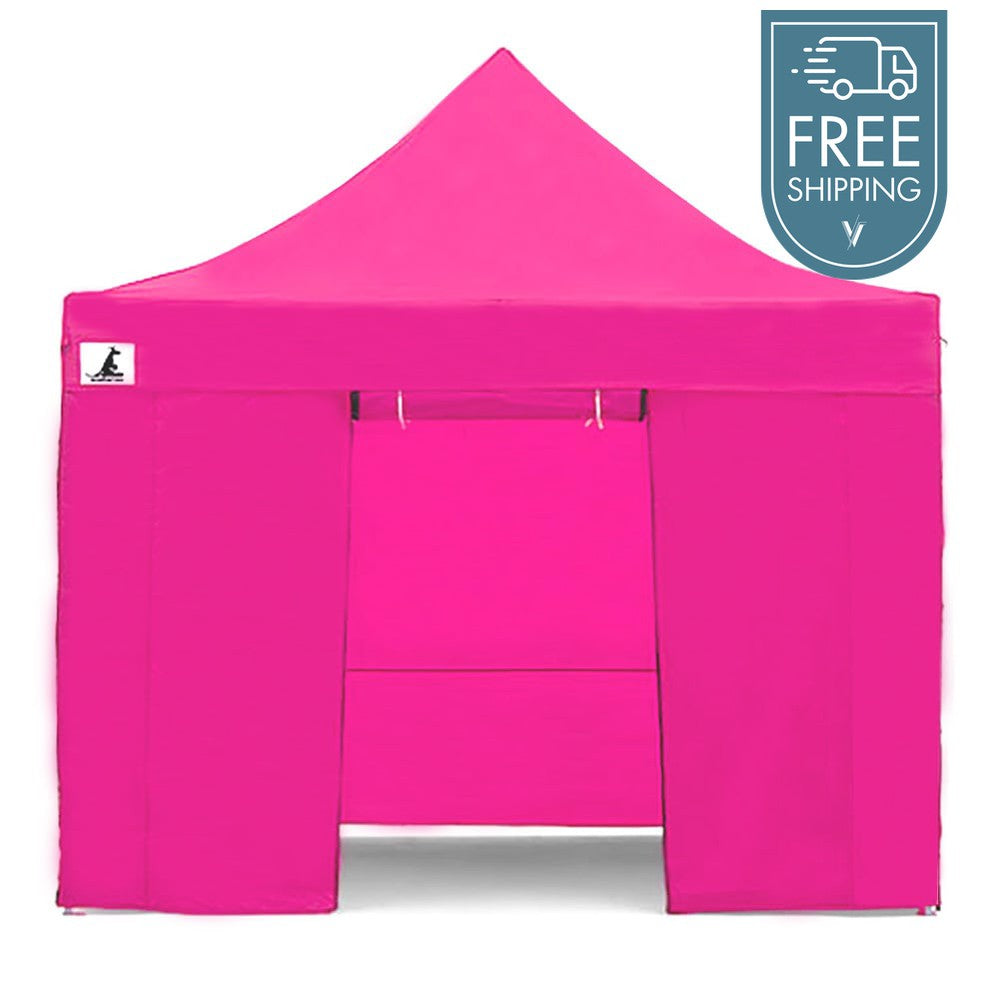 Wallaroo PopUp Outdoor Gazebo Tent Marquee 3x3m - Pink-Vivify Co.