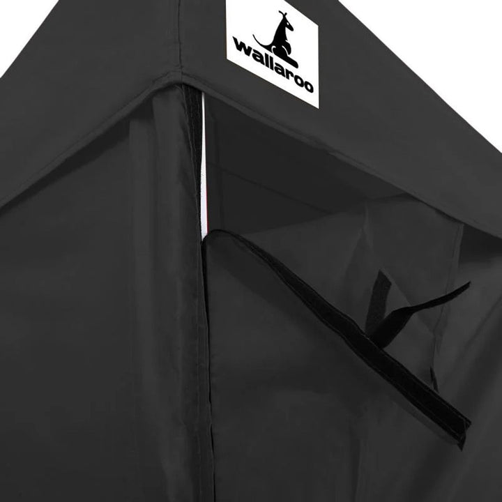 Wallaroo PopUp Outdoor Gazebo Tent Marquee 3x4.5m - Black-Vivify Co.