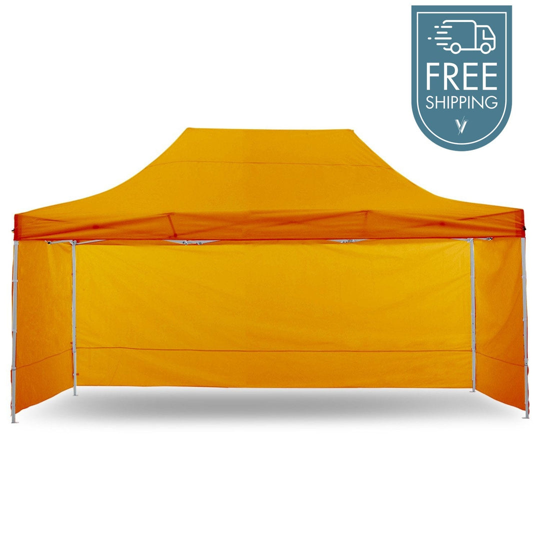 Wallaroo PopUp Outdoor Gazebo Tent Marquee 3x4.5m - Orange-Vivify Co.