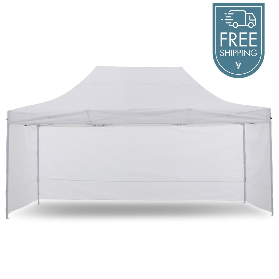 Wallaroo PopUp Outdoor Gazebo Tent Marquee 3x4.5m - White-Vivify Co.