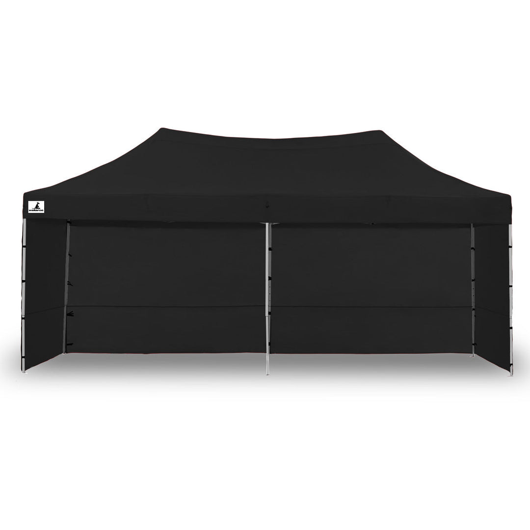 Wallaroo PopUp Outdoor Gazebo Tent Marquee 3x6m - Black-Vivify Co.