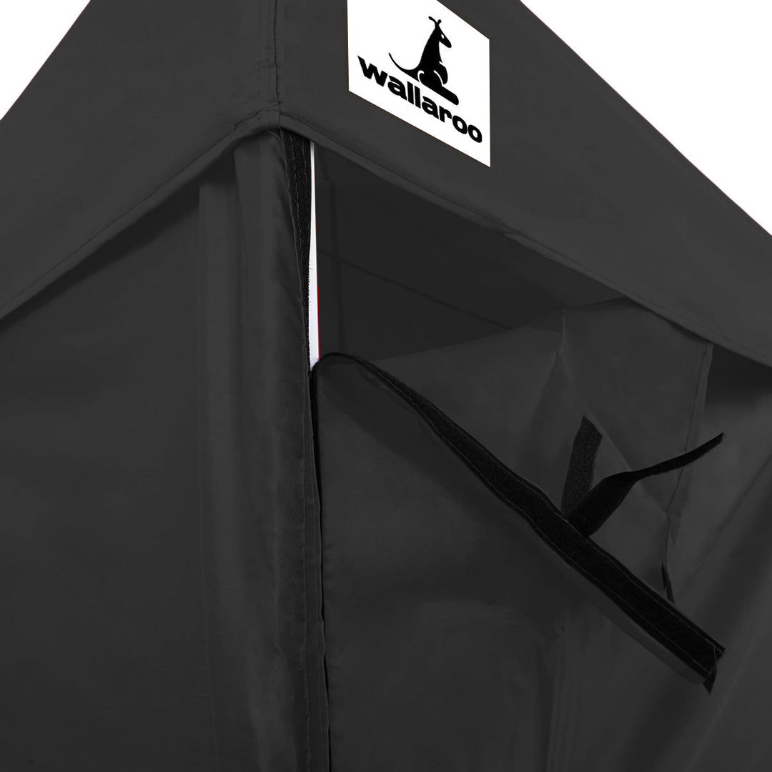 Wallaroo PopUp Outdoor Gazebo Tent Marquee 3x6m - Black-Vivify Co.