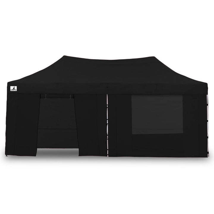 Wallaroo PopUp Outdoor Gazebo Tent Marquee 3x6m - Black-Vivify Co.