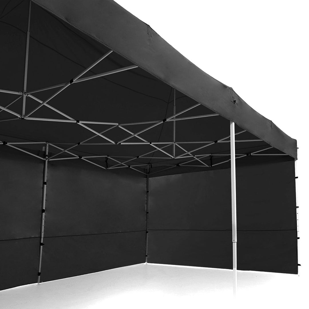 Wallaroo PopUp Outdoor Gazebo Tent Marquee 3x6m - Black-Vivify Co.