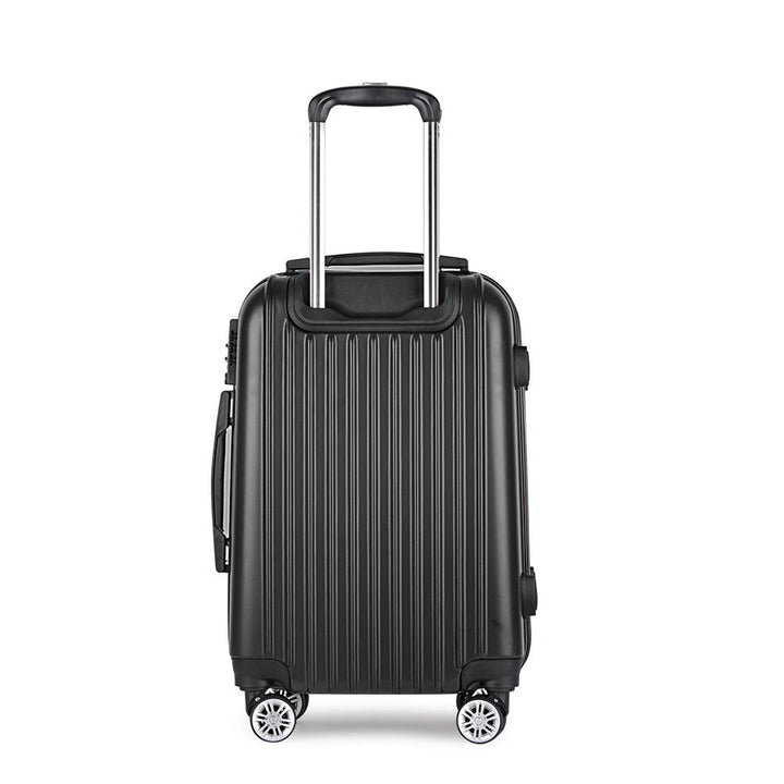 Wanderlite 24" 66cm Hard Case Suitcase - Black-Vivify Co.