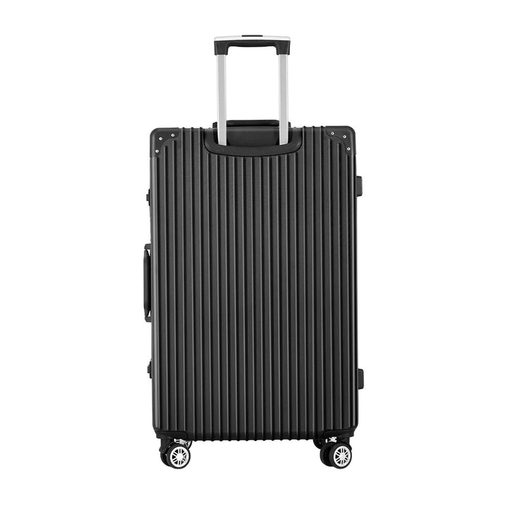Wanderlite 28" 75cm Hard Case Suitcase - Aluminium - Black-Vivify Co.