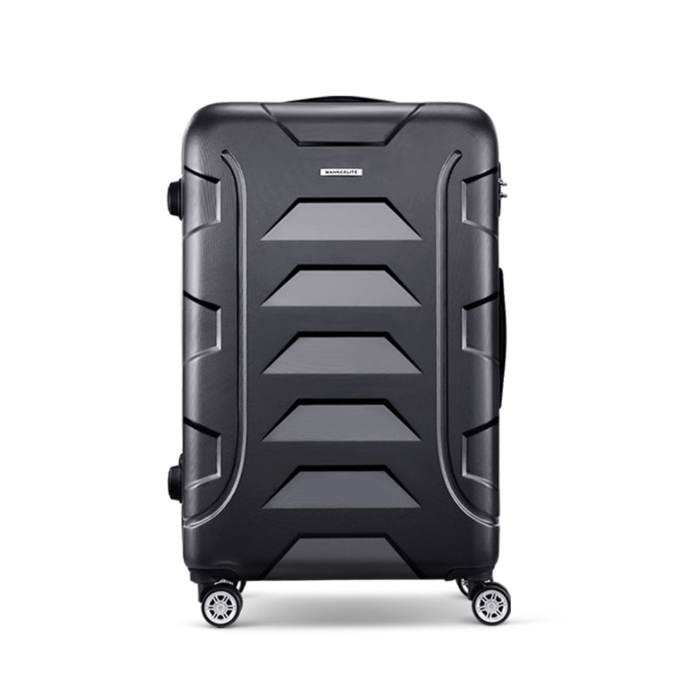 Wanderlite 28" 75cm Hard Case Suitcase - Black-Vivify Co.