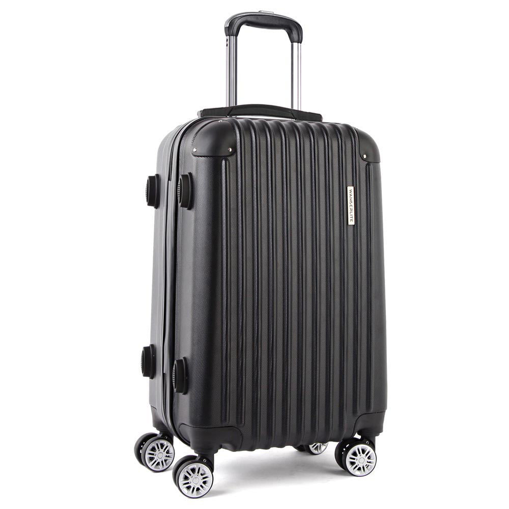 Wanderlite 28" 75cm Hard Case Suitcase - Black-Vivify Co.