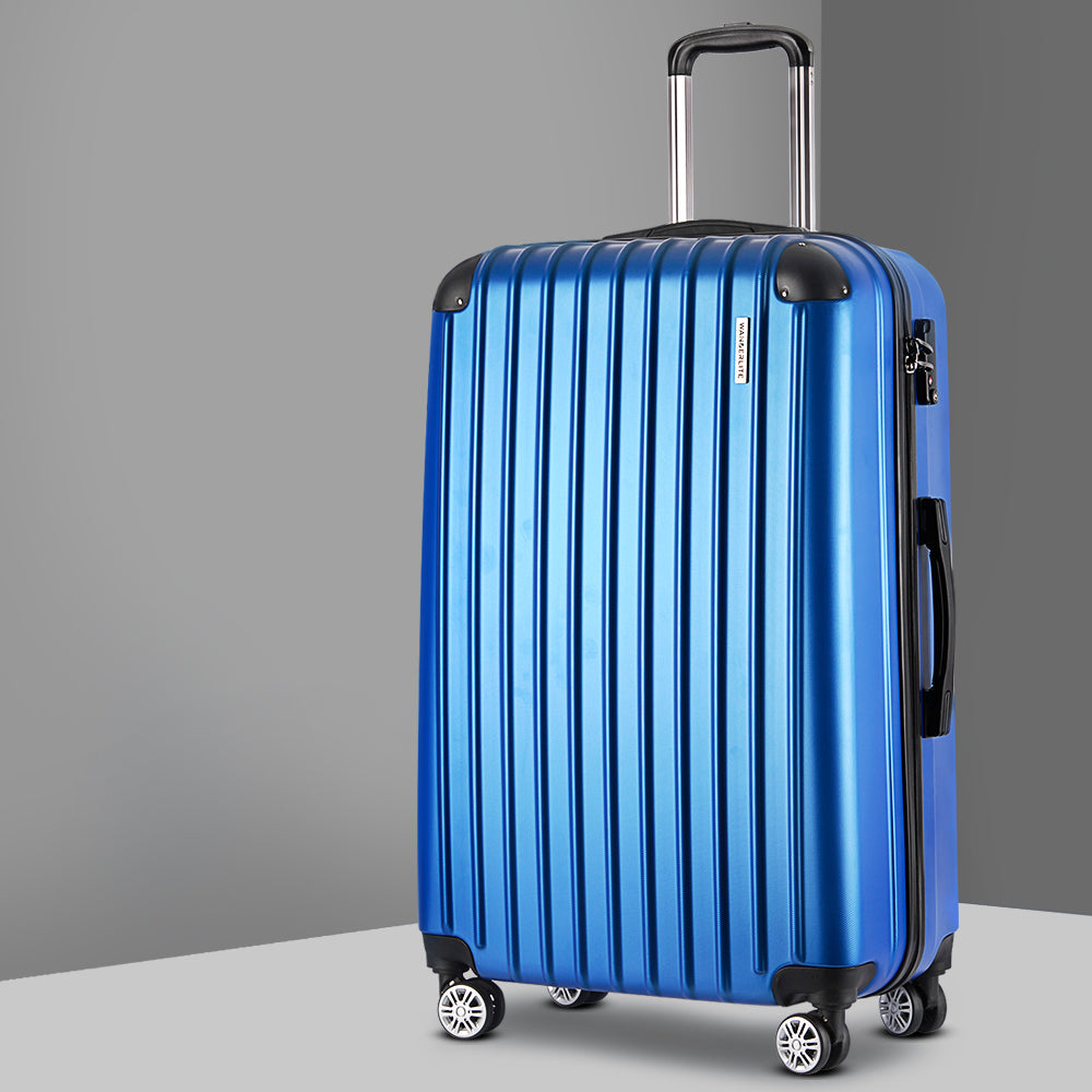 Wanderlite 28" 75cm Hard Case Suitcase - Blue-Vivify Co.