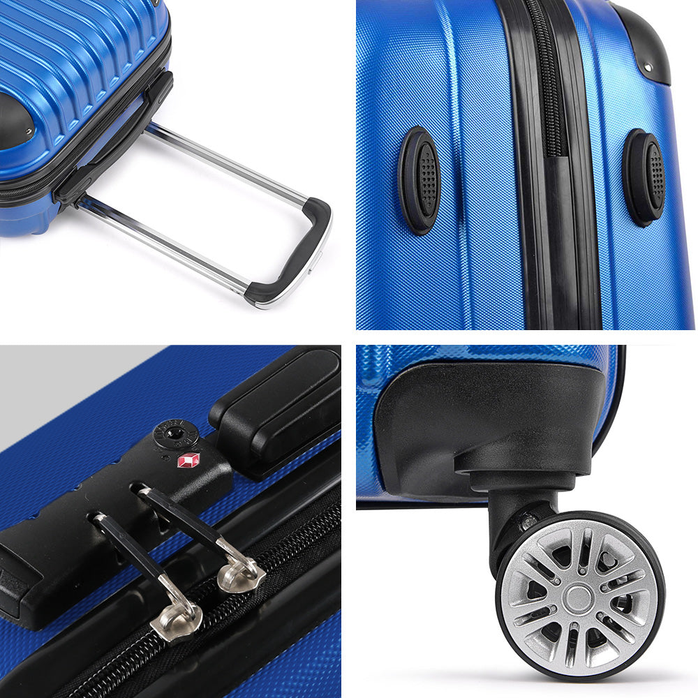 Wanderlite 28" 75cm Hard Case Suitcase - Blue-Vivify Co.
