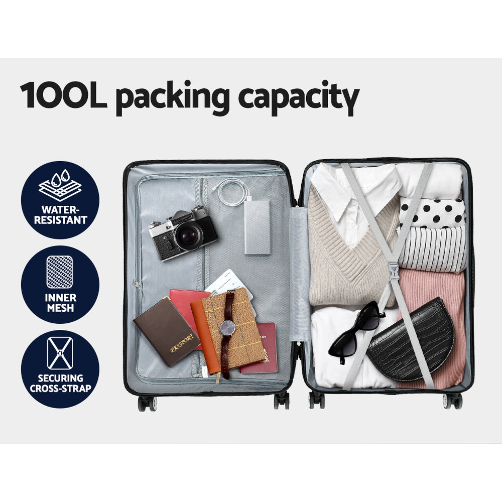 Wanderlite 28" 75cm Hard Case Suitcase - Grey-Vivify Co.