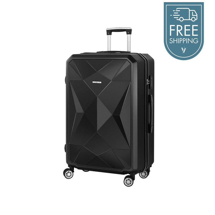 Wanderlite 28" 75cm Hard Case Suitcase - Prism - Black-Vivify Co.