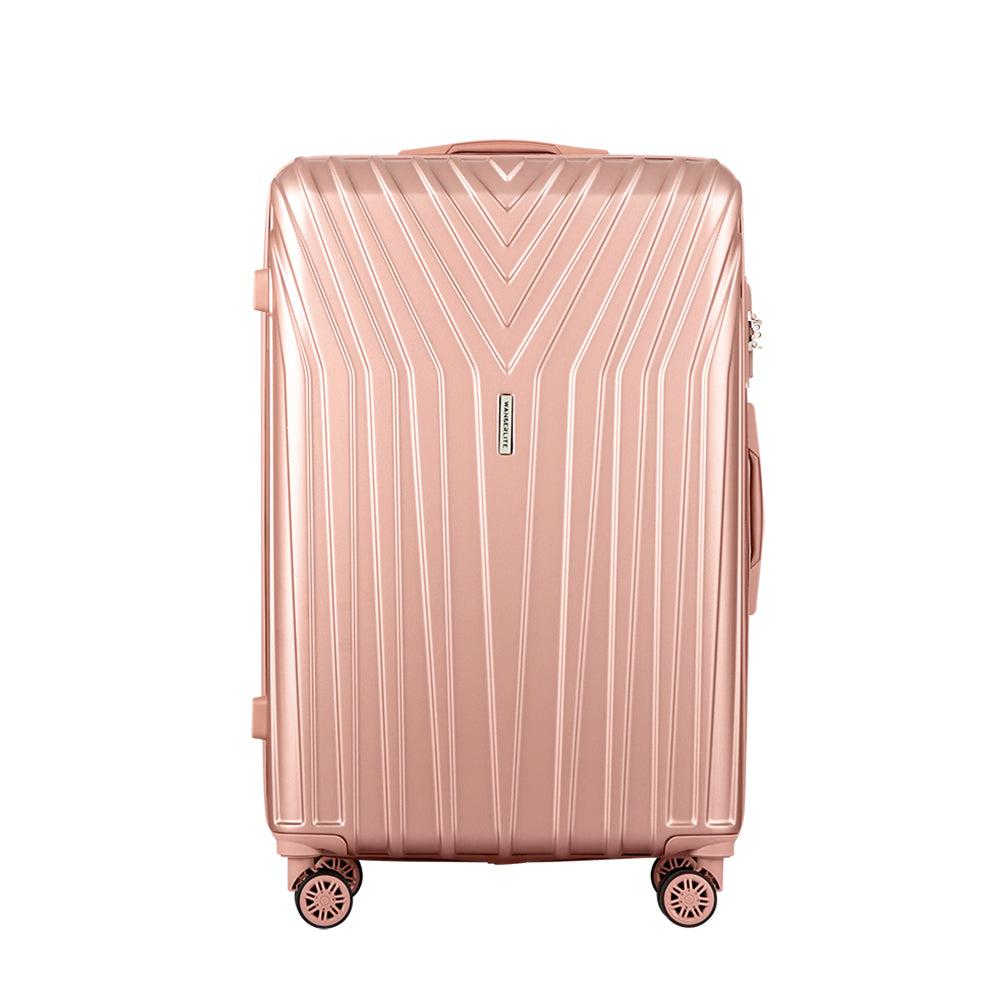 Wanderlite 3-Piece Hard Case Luggage Set - Pink-Vivify Co.