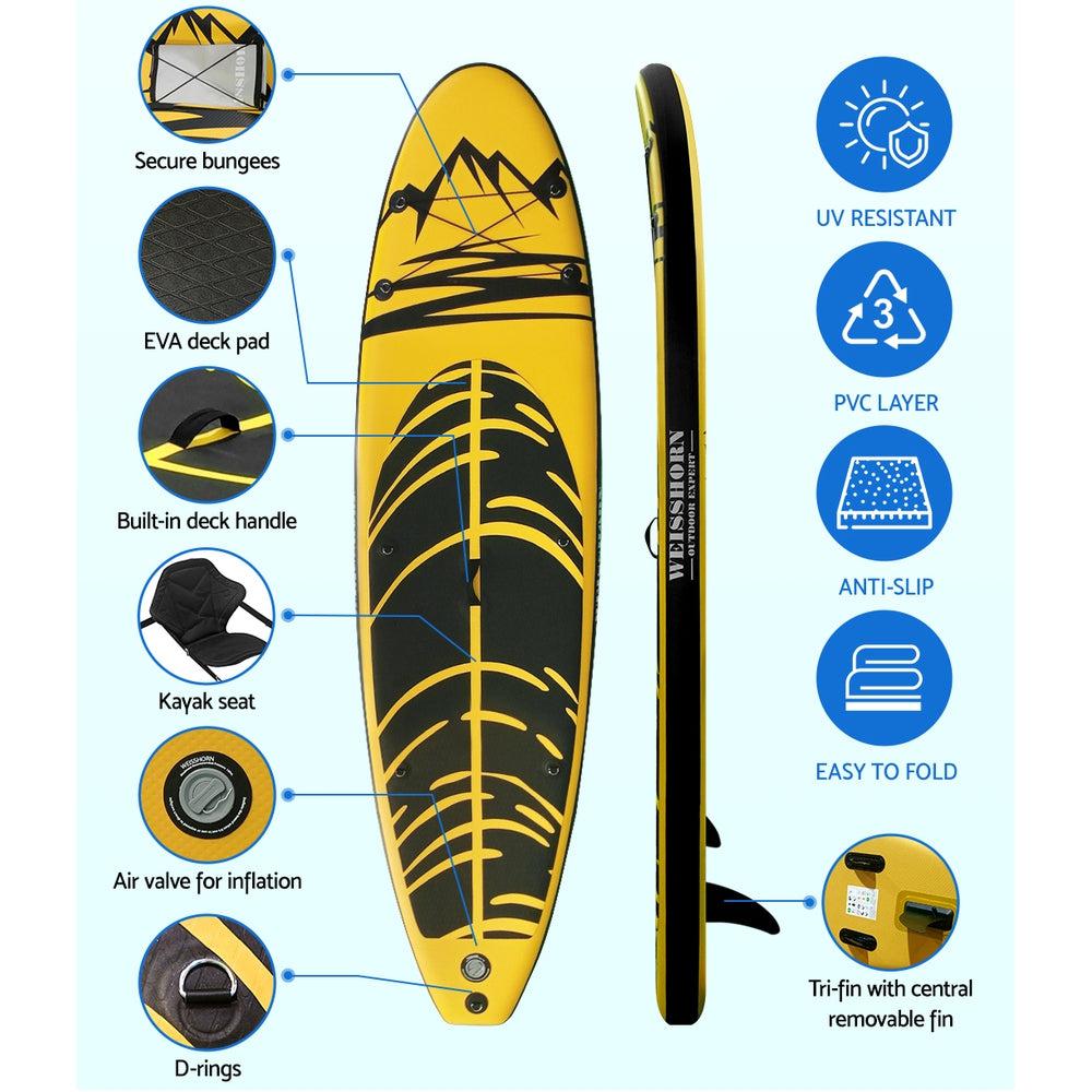 Weisshorn 3.2m Inflatable Stand Up Paddle Board & Kayak-Vivify Co.