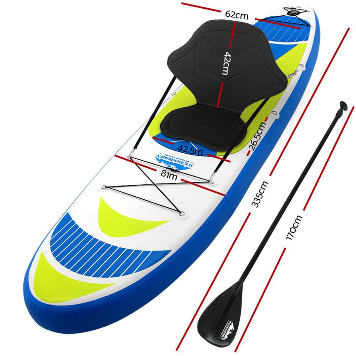 Weisshorn 3.3m Inflatable Stand Up Paddle Board & Kayak-Vivify Co.