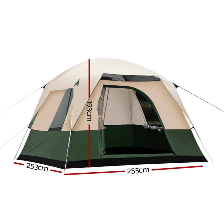 Weisshorn Family Camping Tent - 4 Person - Green-Vivify Co.