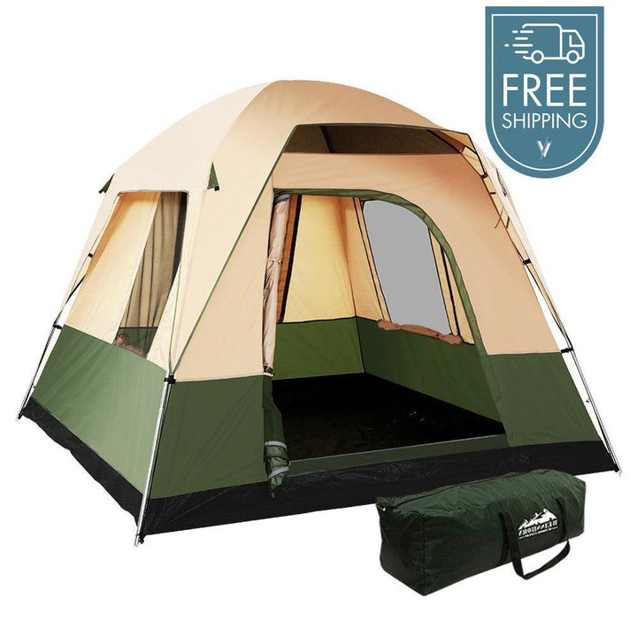 Weisshorn Family Camping Tent - 4 Person - Green-Vivify Co.