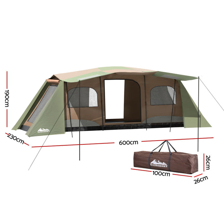 Weisshorn Instant Up Camping Tent - 3 Rooms - 10 People-Vivify Co.