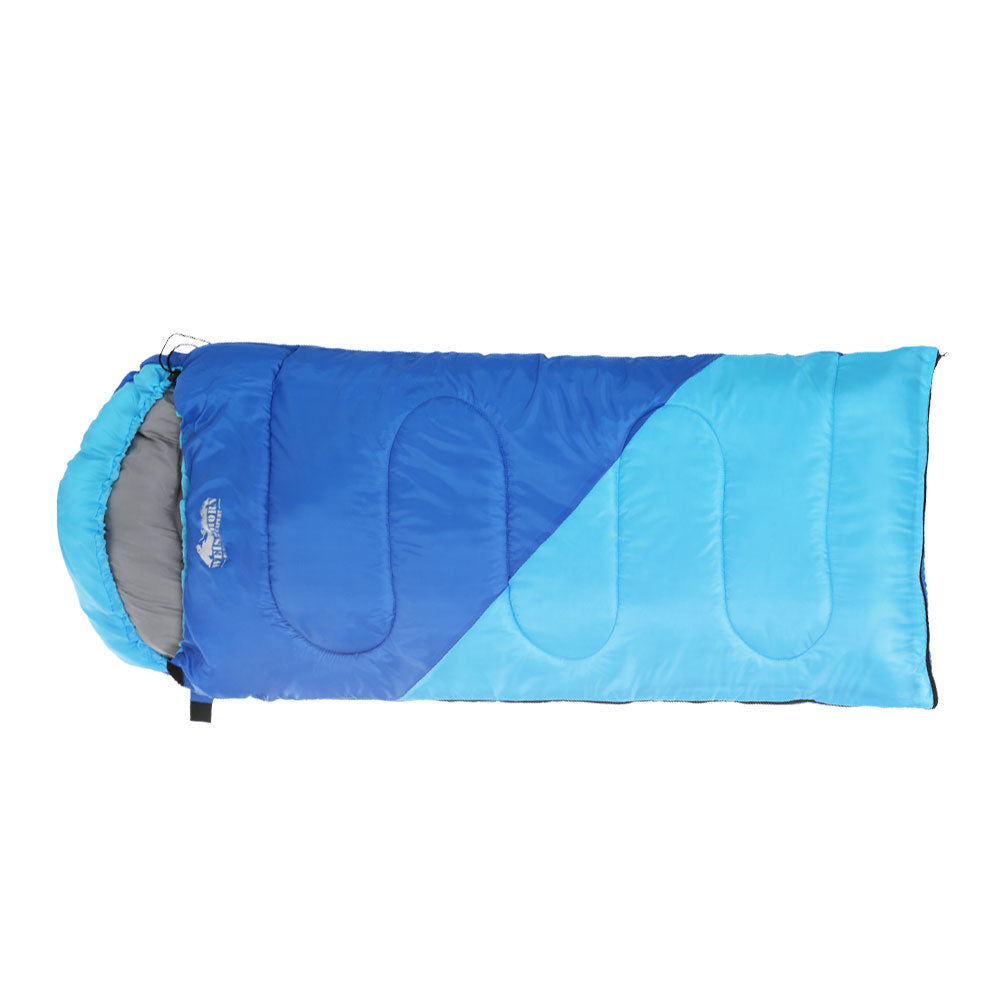 Weisshorn Kids Sleeping Bag 172cm 250GSM - Blue-Vivify Co.