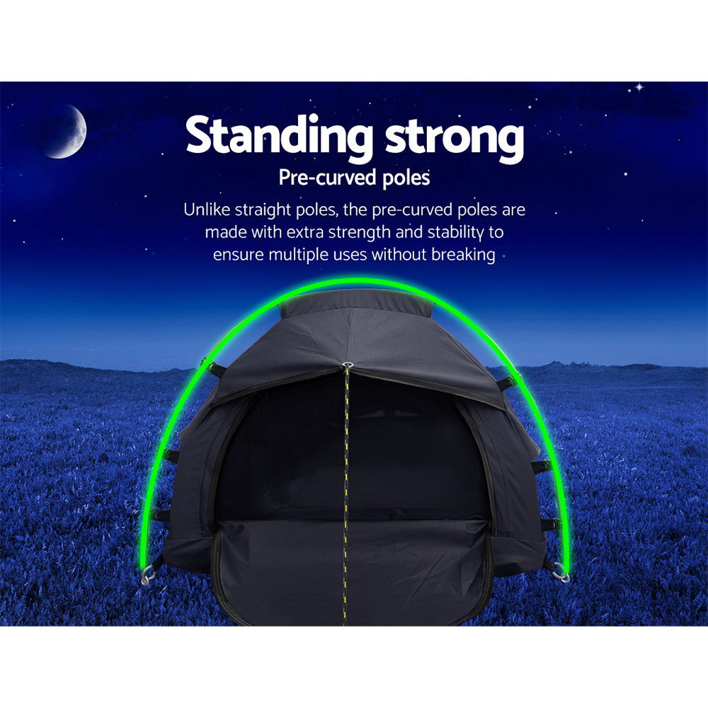 Weisshorn Single Camping Swag Tent - Dark Grey-Vivify Co.