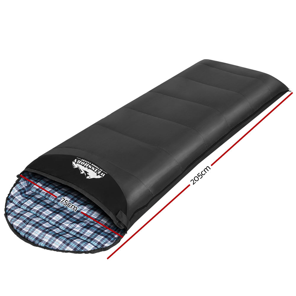 Weisshorn Sleeping Bag 100GSM - Grey-Vivify Co.