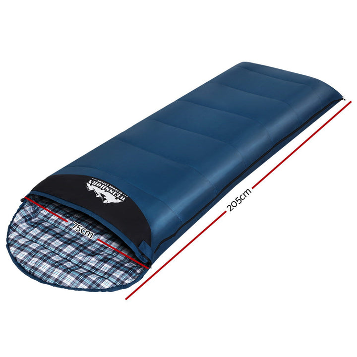 Weisshorn Sleeping Bag 100GSM - Navy Blue-Vivify Co.