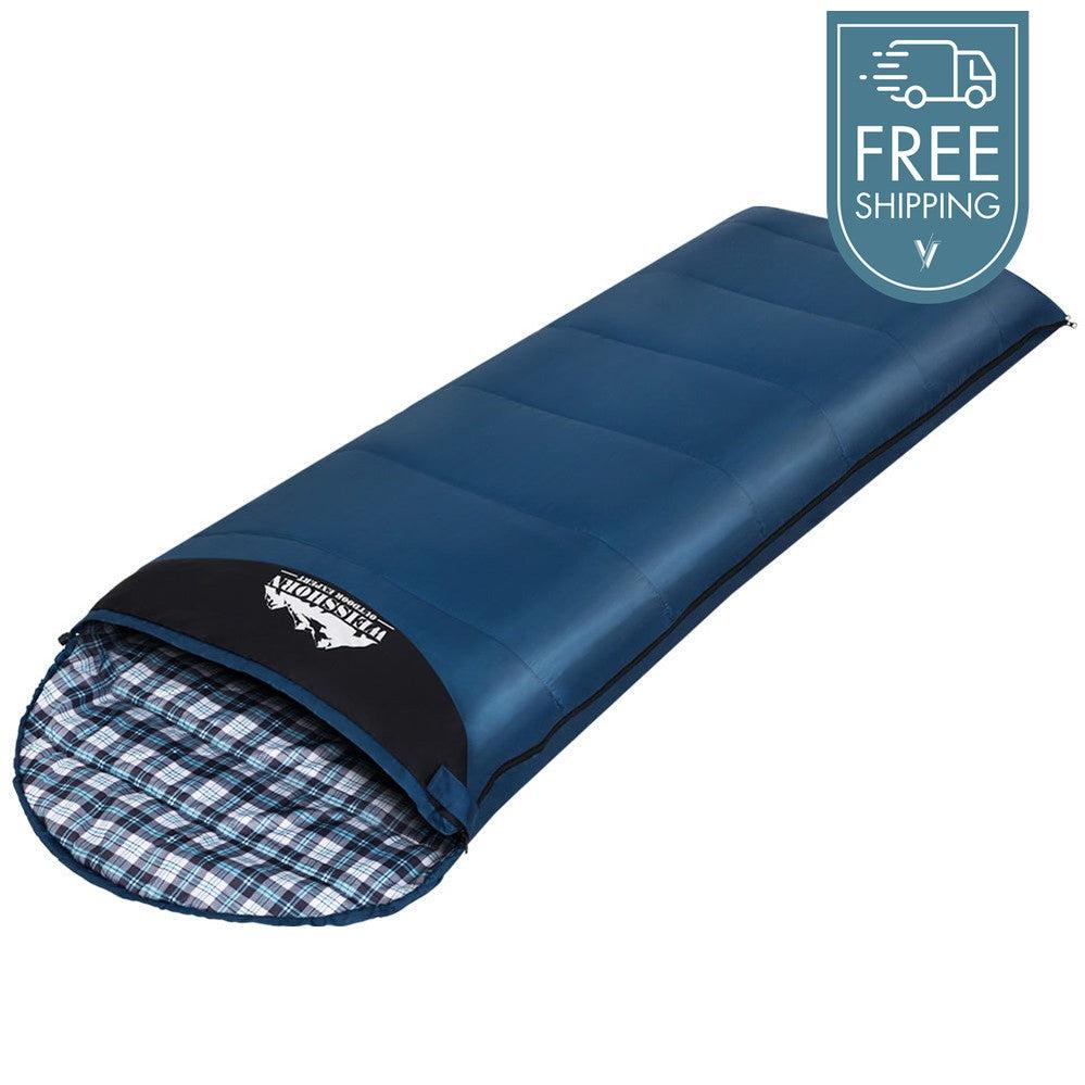 Weisshorn Sleeping Bag 100GSM - Navy Blue-Vivify Co.