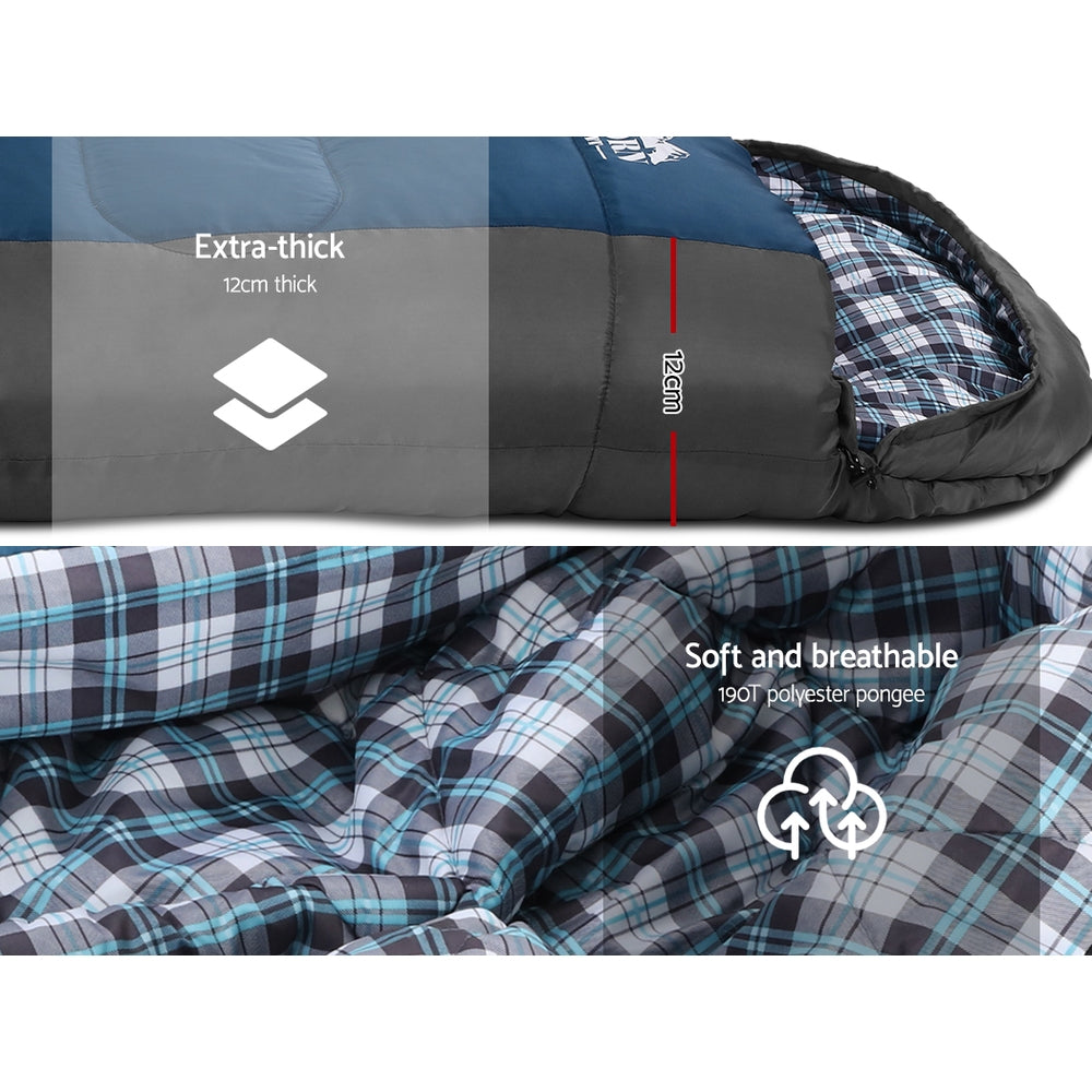 Weisshorn Sleeping Bag 260GSM - Navy Blue-Vivify Co.