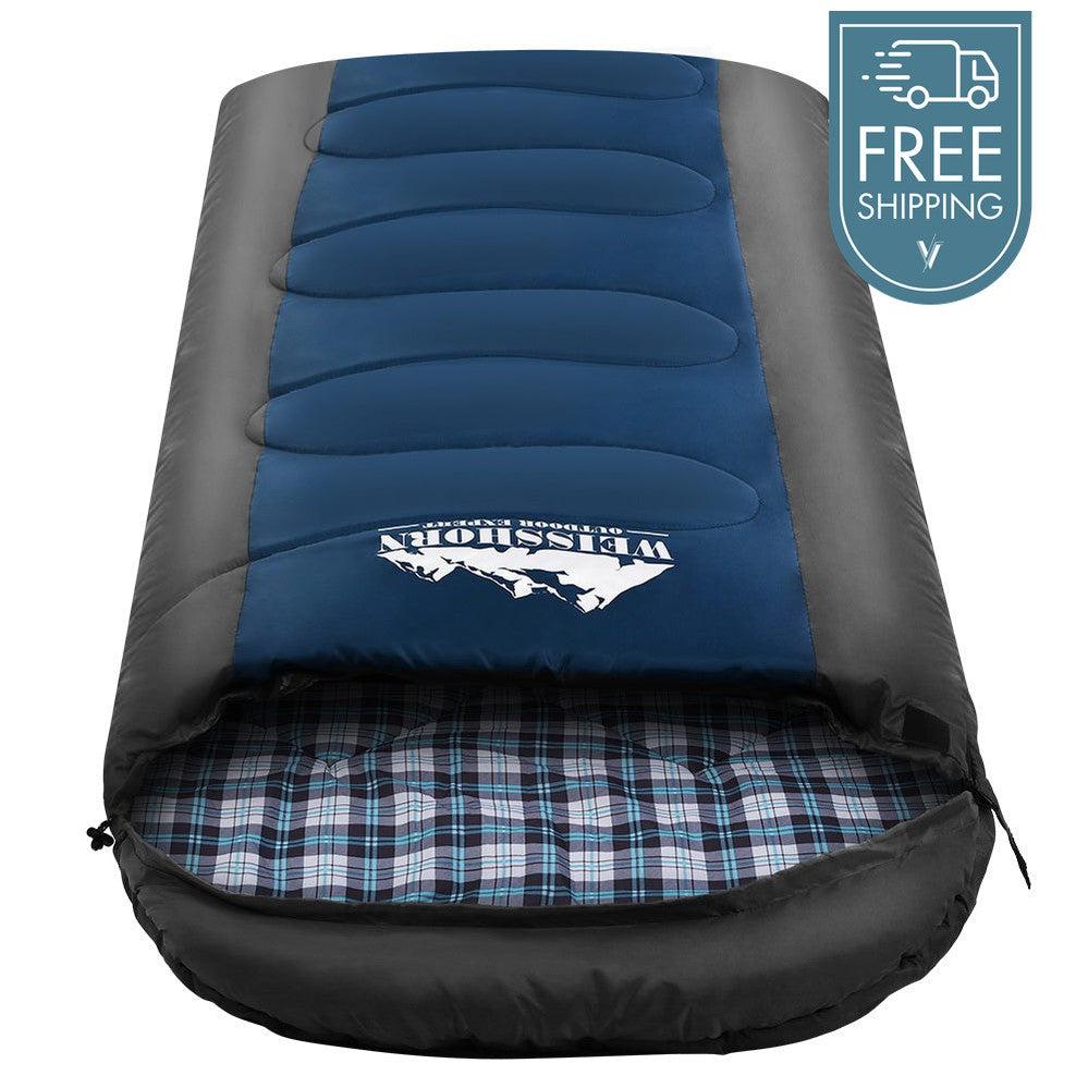 Weisshorn Sleeping Bag 260GSM - Navy Blue-Vivify Co.